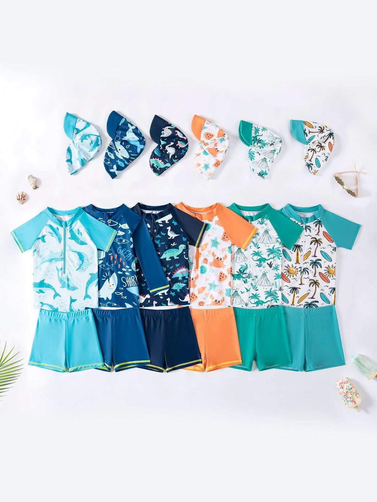 Mambobaby Kids UV Swim Set — Sun-Protective Swimsuit, 6 Months – 4 Years