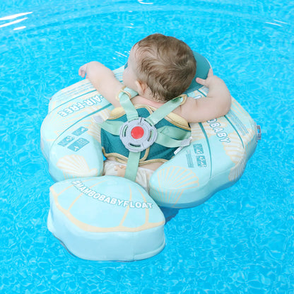 Mambobaby Seashell Travel Baby Float — Non-Inflatable, Foldable, 3–24 Months