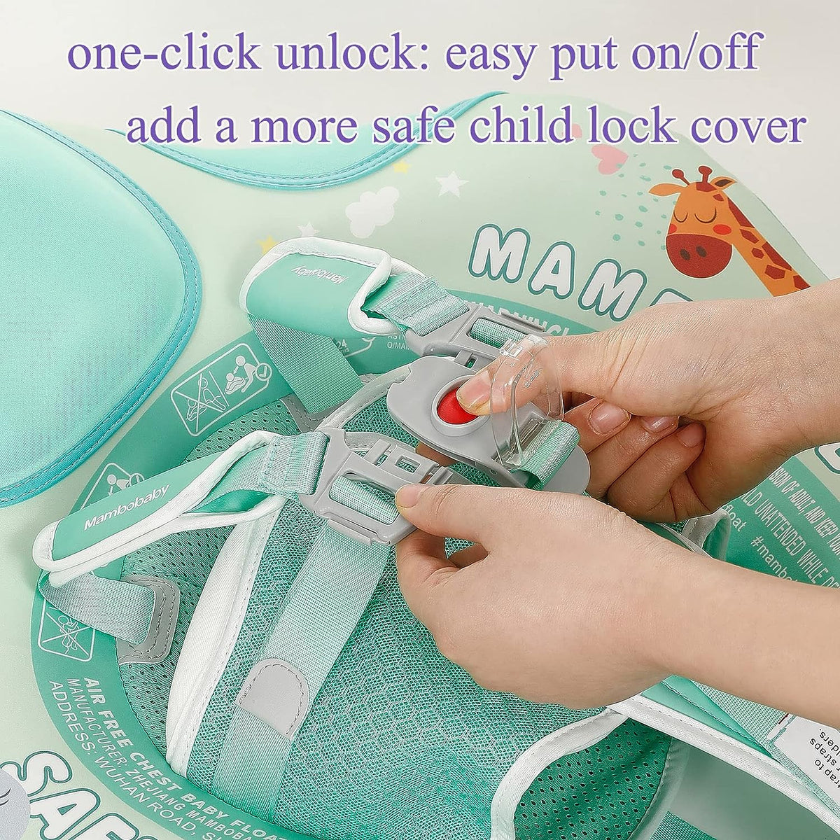Mambobaby Animal Series Baby Float — Non-Inflatable Chest Float, Luxe Edition, 3–24 Months