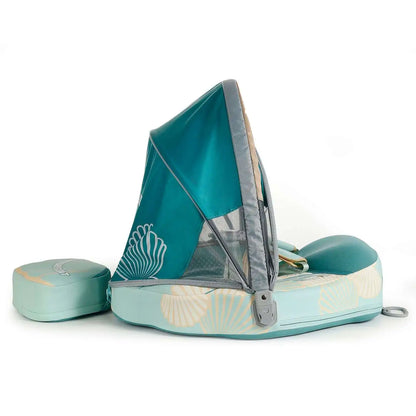 Mambobaby Seashell Travel Baby Float — Non-Inflatable, Foldable, 3–24 Months