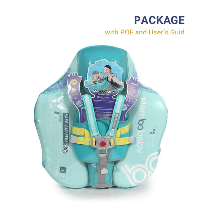 Removable UPF 50+ sun canopy on the Mambobaby Dinosaur air-free baby float — view 2.