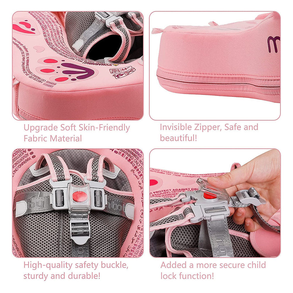 Removable UPF 50+ sun canopy on the Mambobaby Butterfly air-free baby float — view 6.
