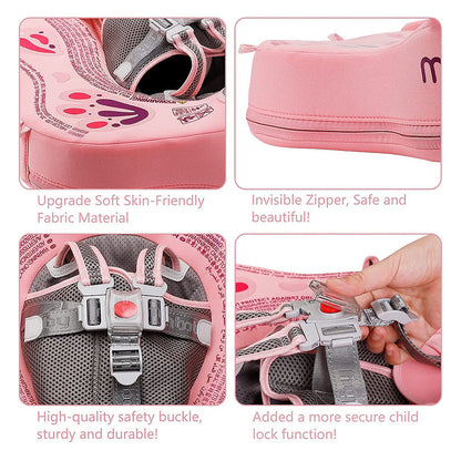 Removable UPF 50+ sun canopy on the Mambobaby Butterfly air-free baby float — view 6.