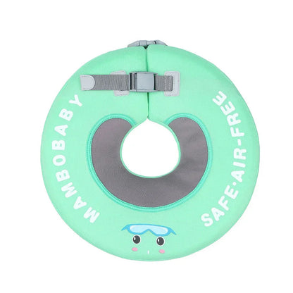 Mambobaby Floral Baby Neck Float — Non-Inflatable Neck Ring for Bath & Pool, 0–12 Months