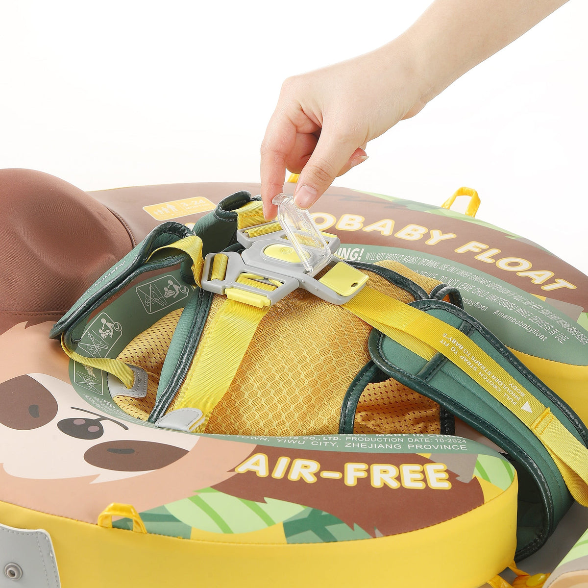 Mambobaby Sloth — air-free baby float with no pump and no valve — view 5.