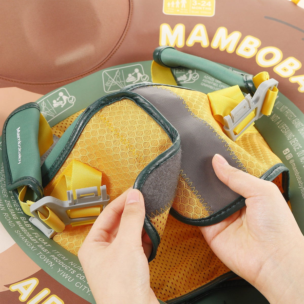 Mambobaby Sloth — air-free baby float with no pump and no valve — view 7.