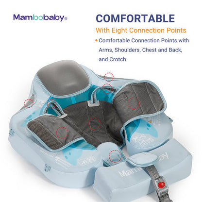 Mambobaby™ Turtle Float featuring the 8-point connection safety system for stability.