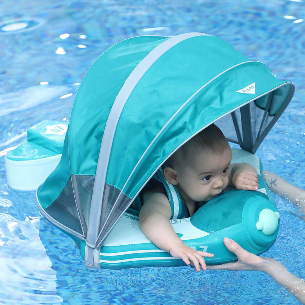 Mambobaby™ Airplane Float with a UPF 50+ sun canopy.