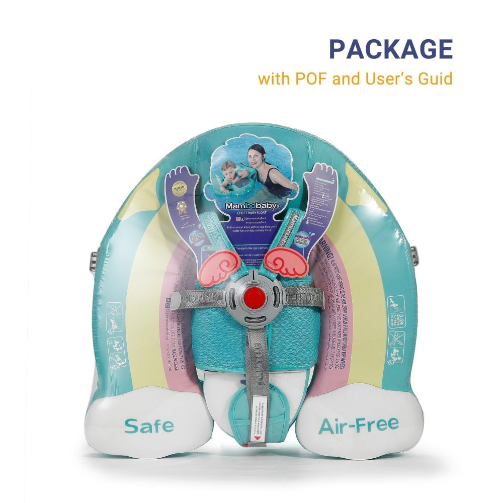 Everything included in the Mambobaby™ Rainbow Float box: float, sun canopy and stability tail.