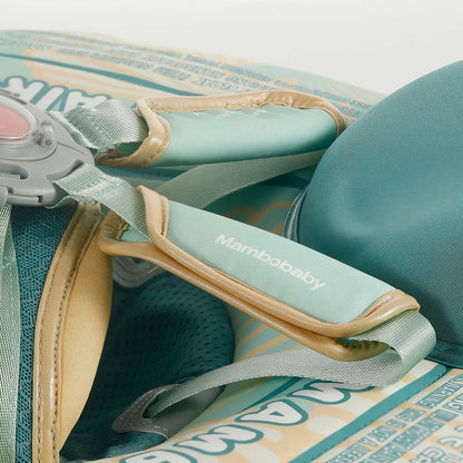 Close-up of the adjustable strap buckles and lock button on the Mambobaby Seashell Travel — view 5.