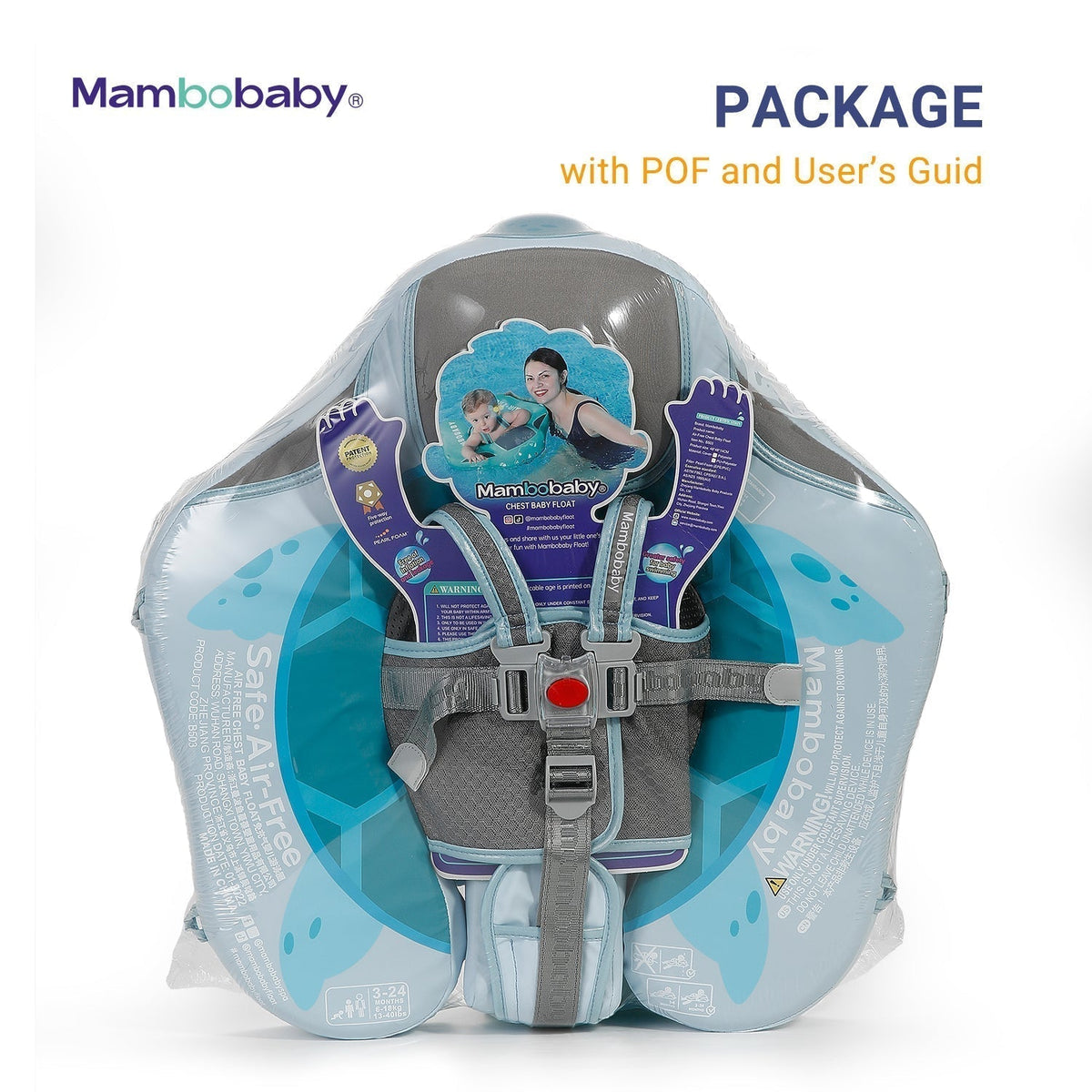 What's in the box: Mambobaby™ Turtle Float, Sun Canopy, and Stability Tail.
