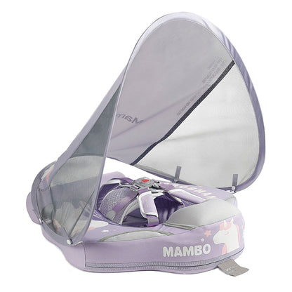 Mambobaby Unicorn in purple — air-free baby float with no pump and no valve.